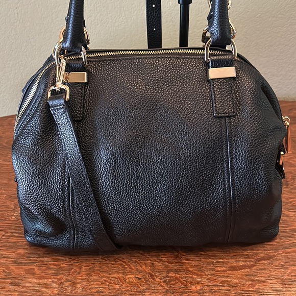 Michael Michael Kors Camden Large Black Pebbled Leather Satchel with Strap - Picture 6 of 16